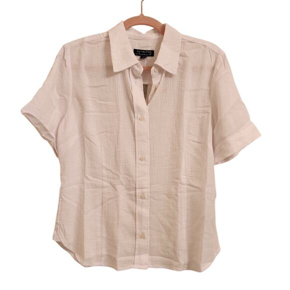 NWT J. Crew Slim-Fit Button-Up In Cotton Gauze White 6 *Flaw - Picture 6 of 12